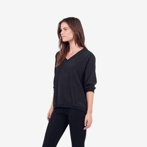 R/Label 100% Silk "Sweatshirt" Size M